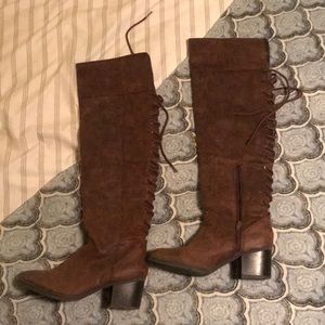 Cognac Knee High Boots ✨